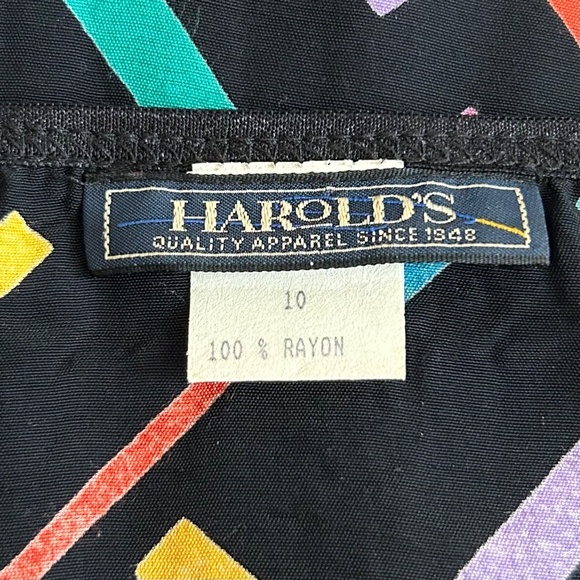 Vintage Silky Flowy Colorful Skirt Size 10 A-line Elastic Waist - Picture 5 of 7